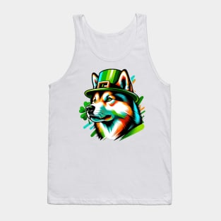 Shikoku Dog Celebrates Saint Patrick's Day in Style Tank Top